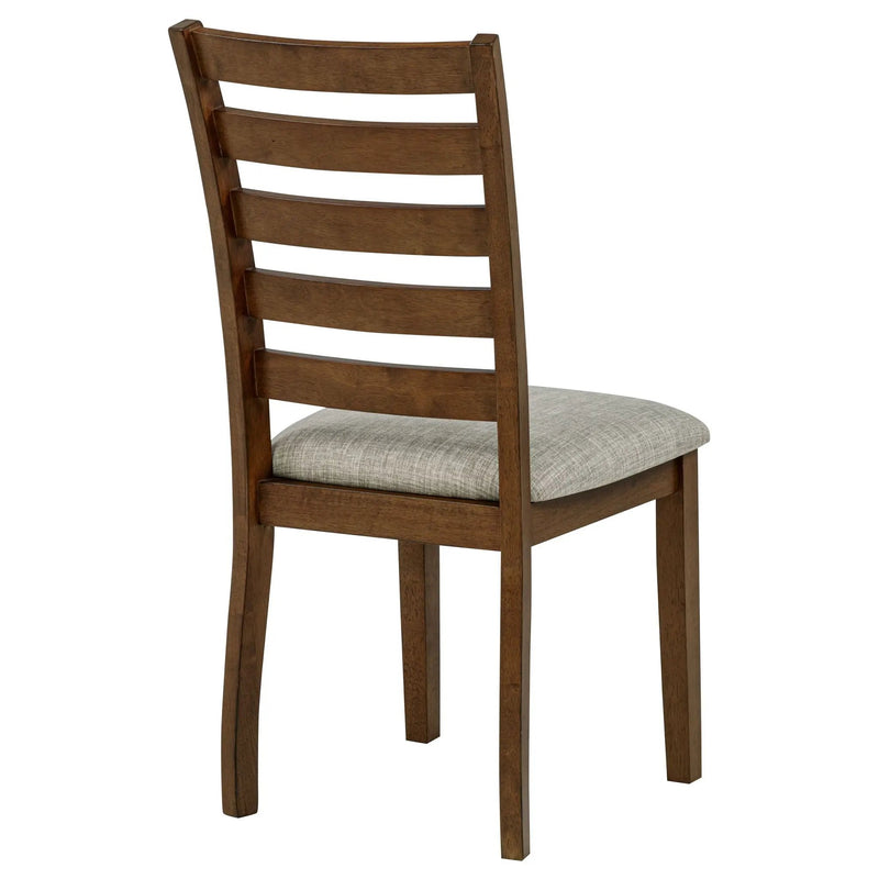 Atwood Wood Dining Side Chair Upholstered Seat Warm Brown by Unique Piece Furniture