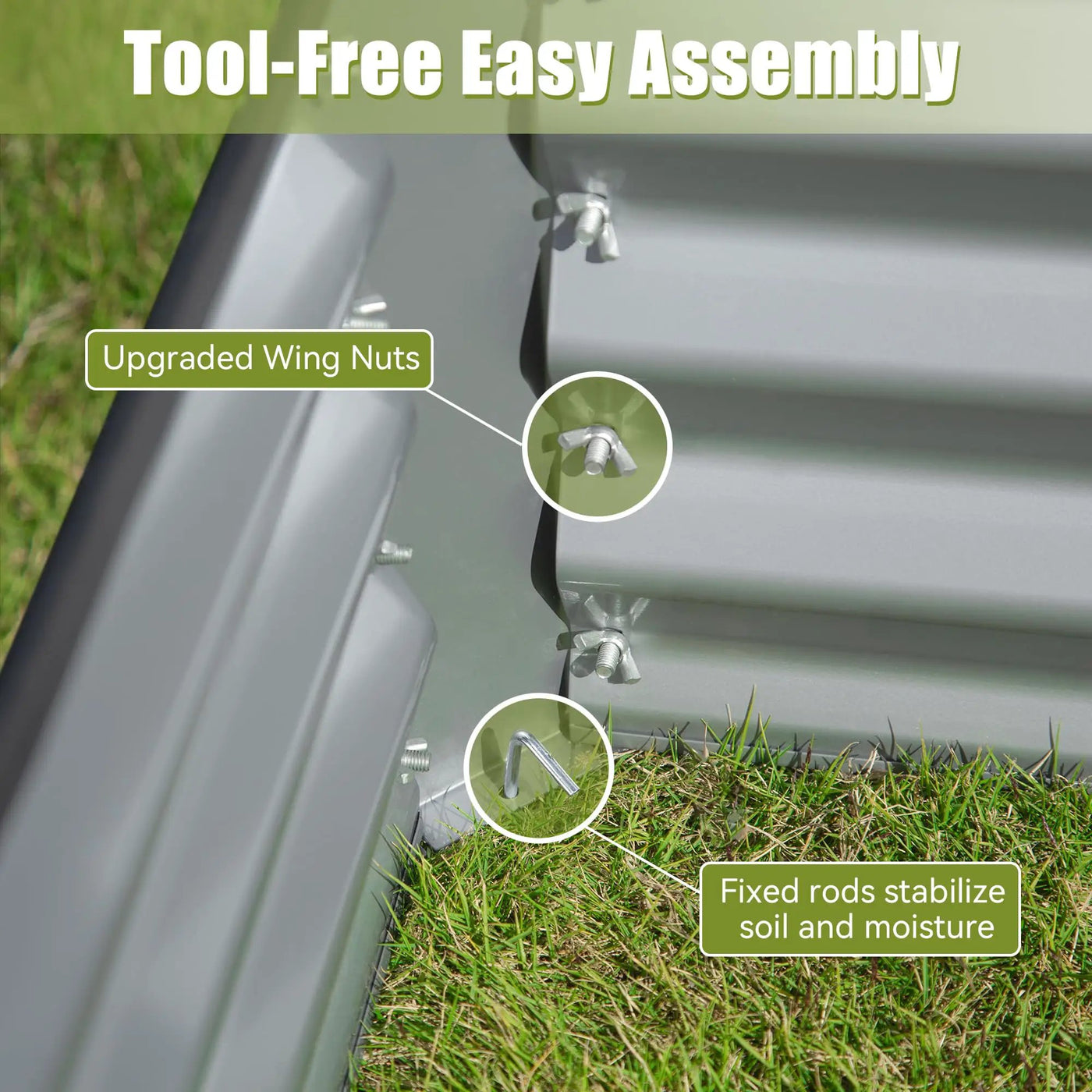 6x3x2ft Galvanized Raised Garden Bed by HouseOfZazla