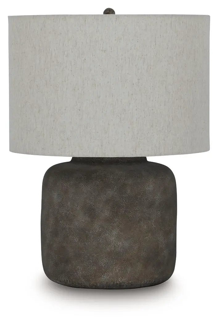Zandophen - Metal Table Lamp - Antique Gray by Unique Piece Furniture
