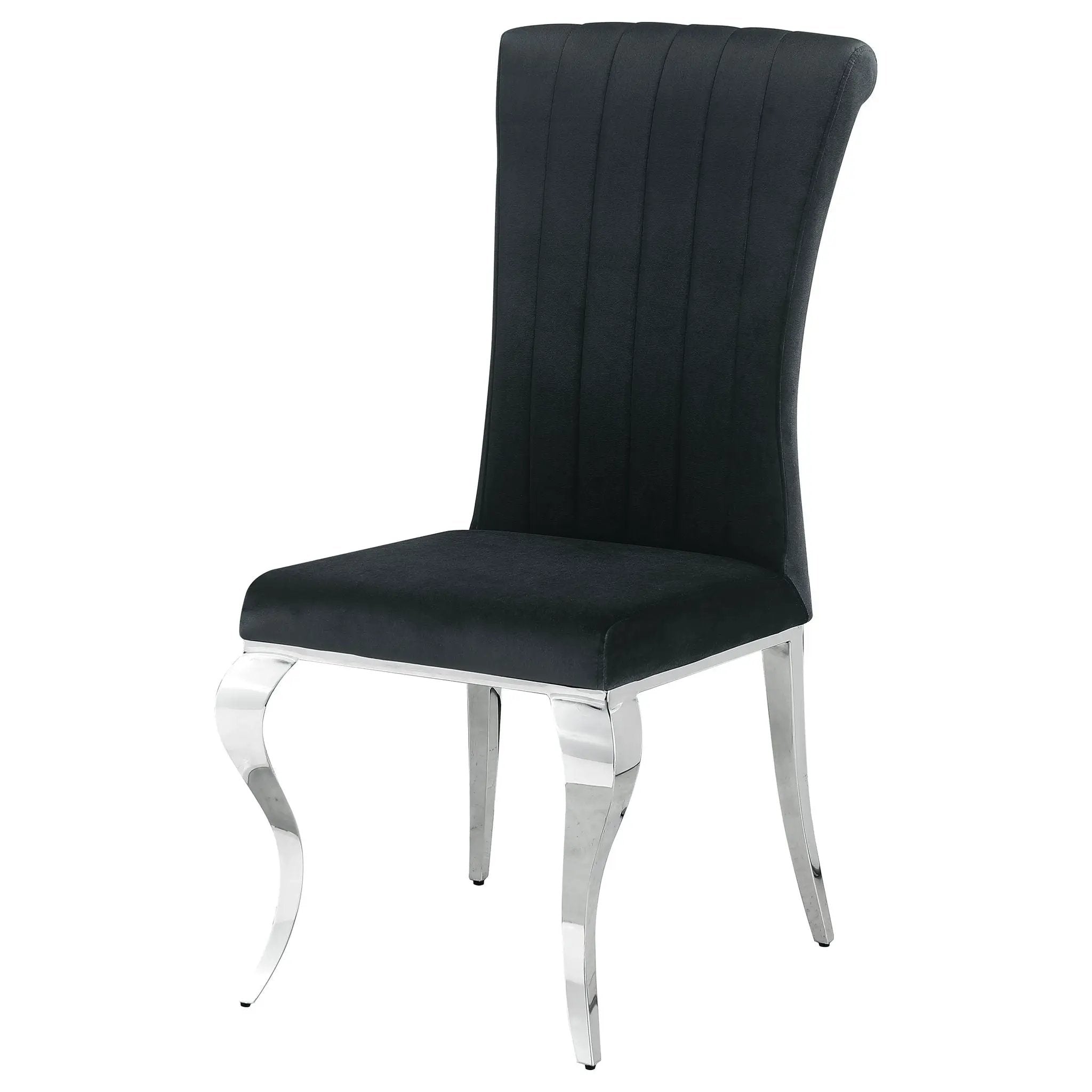 Betty Velvet Upholstered Dining Side Chair Black (Set of 4) by Unique Piece Furniture