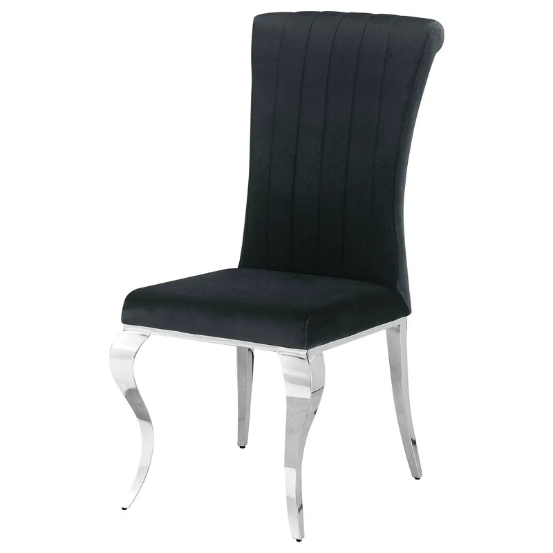 Betty Velvet Upholstered Dining Side Chair Black (Set of 4) by Unique Piece Furniture