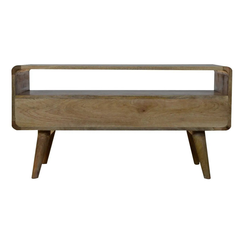Solid Wood Curved Media Unit by HouseOfZazla