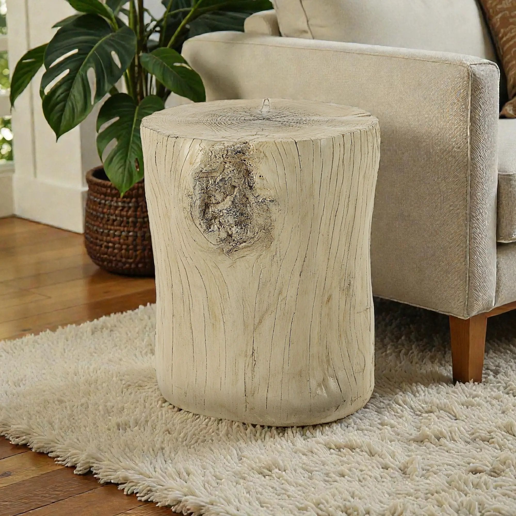 Gene - Fiber Concrete Accent Table - Brown by Unique Piece Furniture