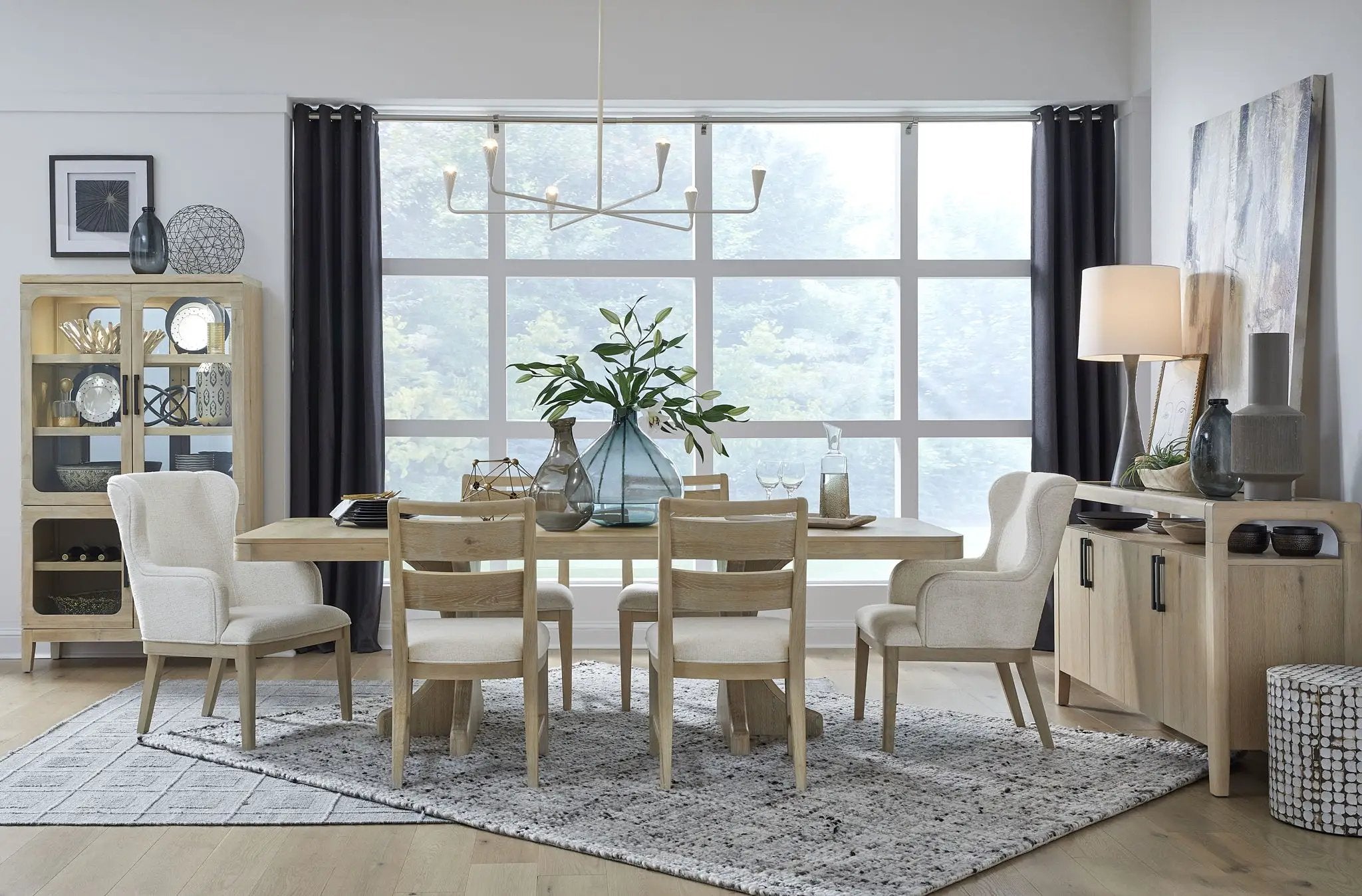 Somerset - Dining Arm Chair With Upholstered Seat & Back (Set of 2) - Butternut and Omari Natural by Unique Piece Furniture