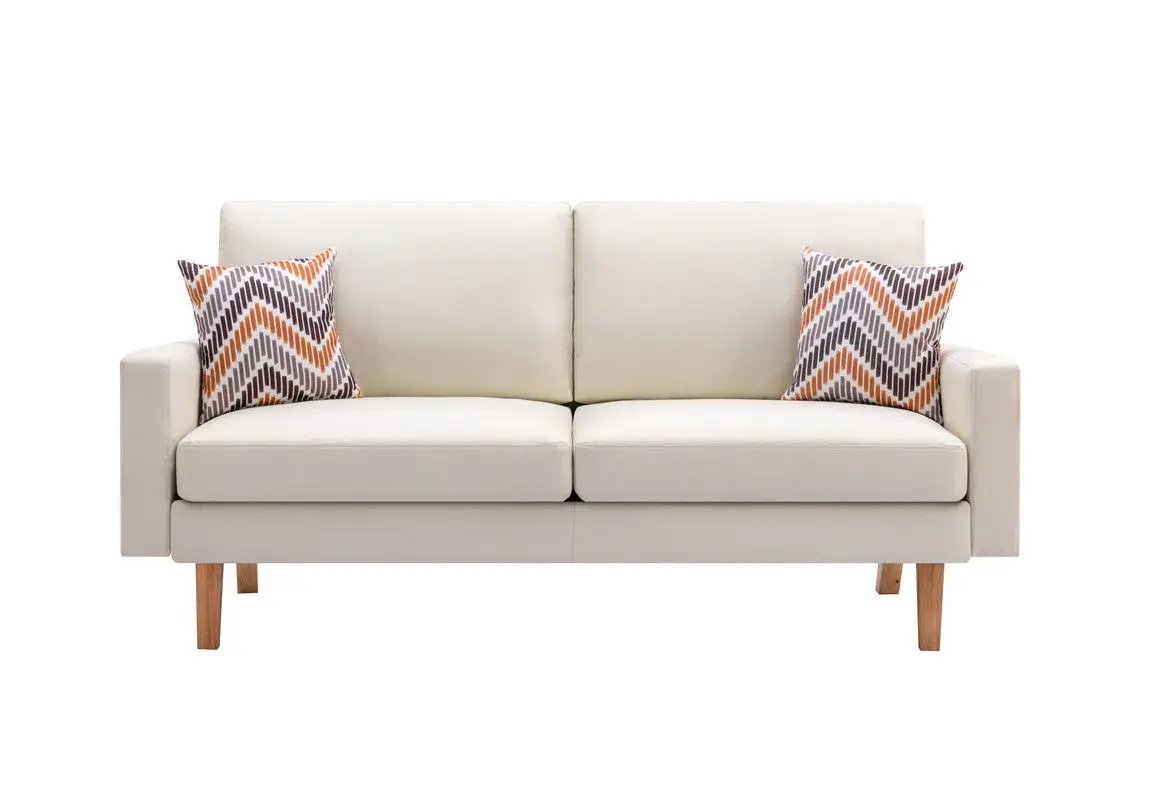 Bahamas - Minimalistic Sofa With 2 Throw Pillows by Unique Piece Furniture