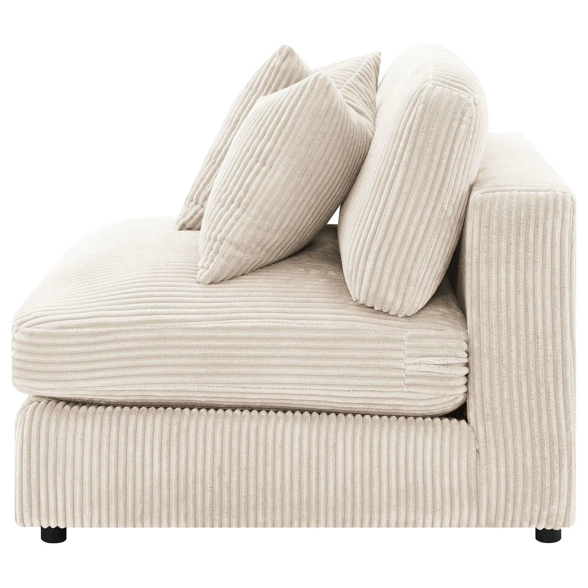 Blaine Upholstered Armless Chair Sand by Unique Piece Furniture