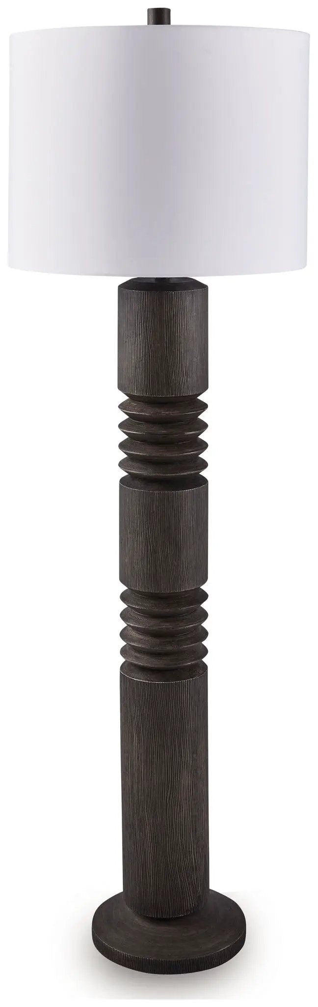 Fainwell - Poly Floor Lamp - Distressed Black by Unique Piece Furniture