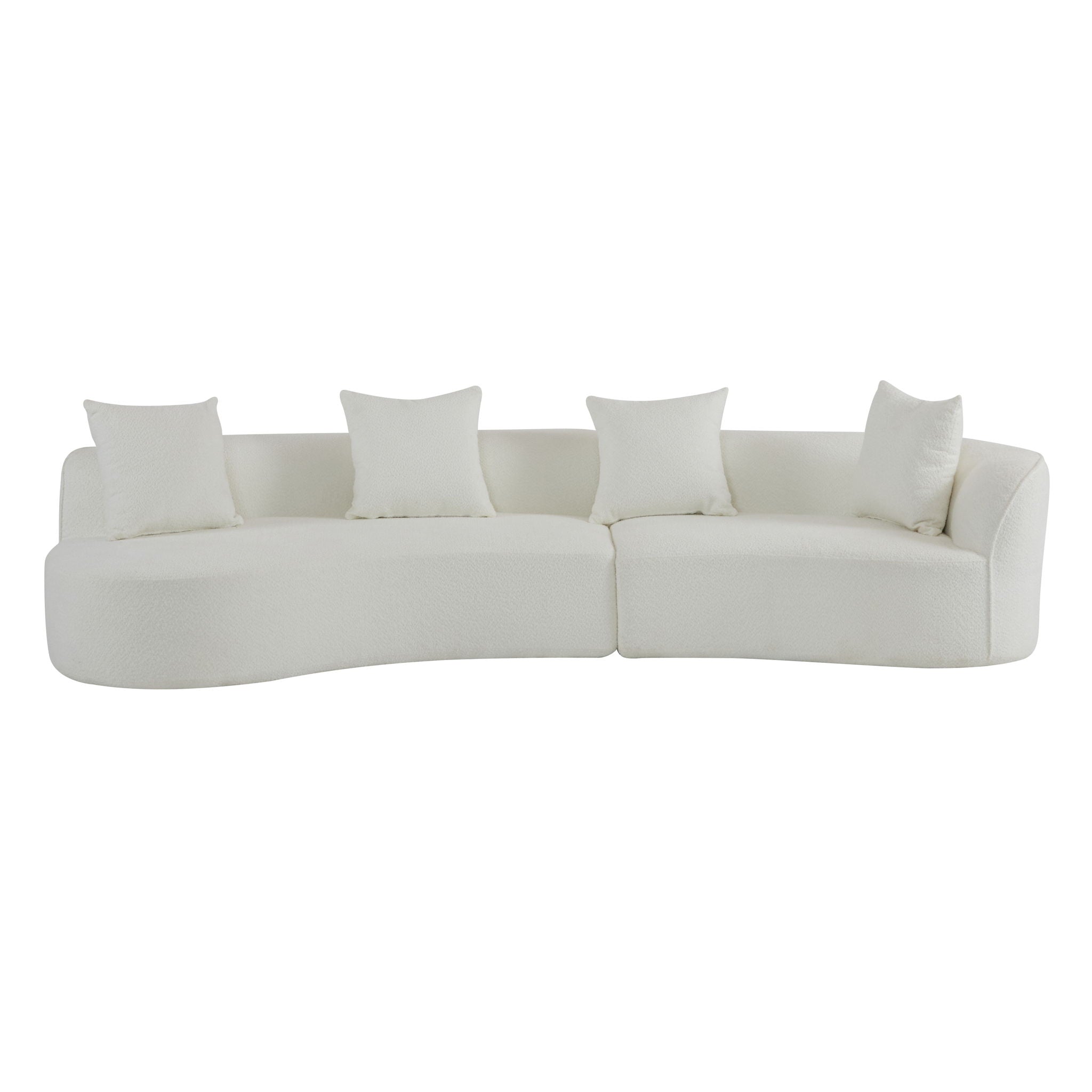 Elegant Curved Sectional Sofa With Full Foam Comfort by HouseOfZazla