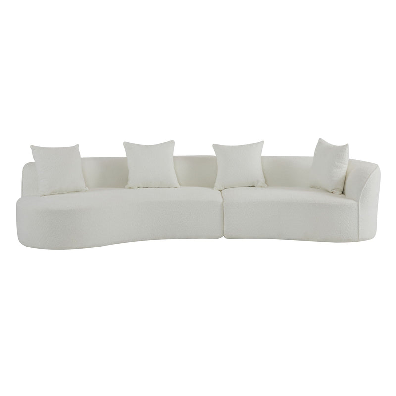 Elegant Curved Sectional Sofa With Full Foam Comfort by HouseOfZazla