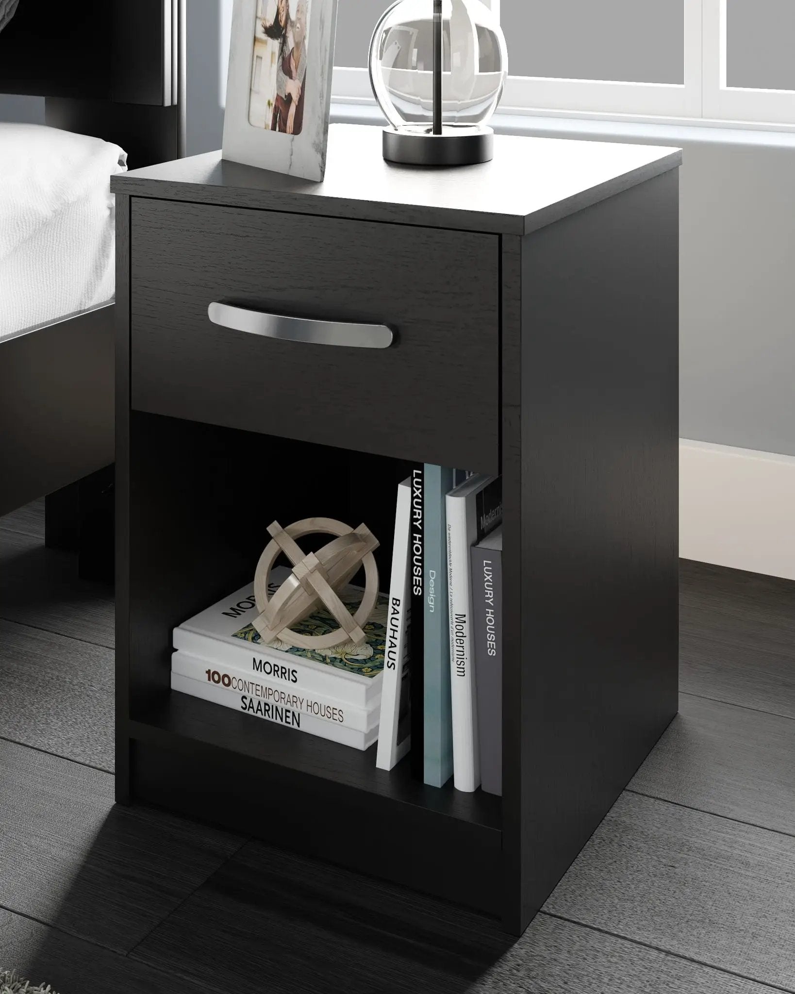 Finch - One Drawer Night Stand - Black by Unique Piece Furniture
