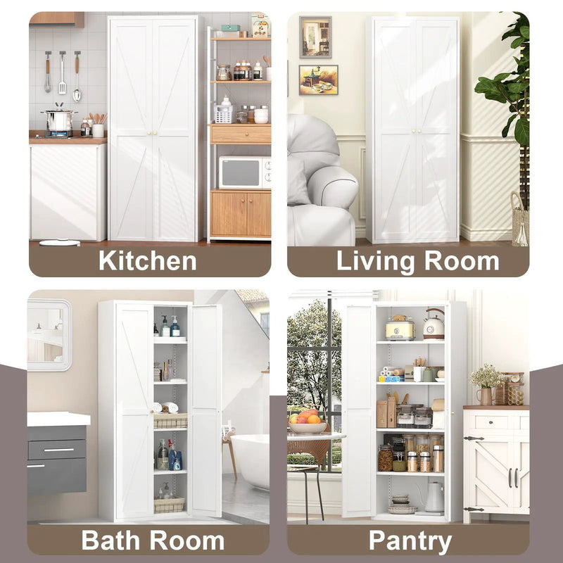 Adjustable 2 Door Storage Cabinet With Adjustable Shelves by Unique Piece Furniture