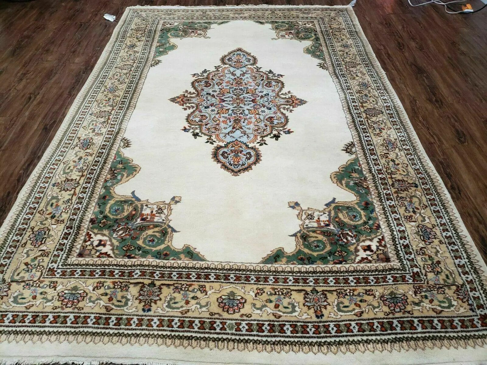 6' X 9' Vintage Handmade India Open Field Tribal Wool Rug Carpet Medallion Nice by Jewel Rugs