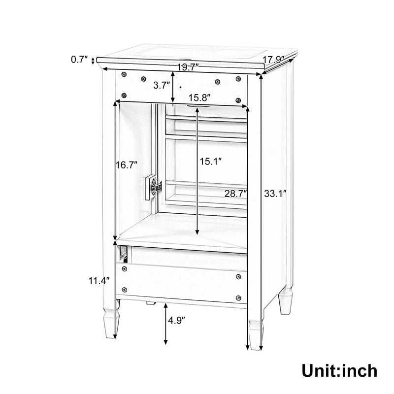 20" Bathroom Vanity with Ceramic Sink and Storage Cabinet by HouseOfZazla