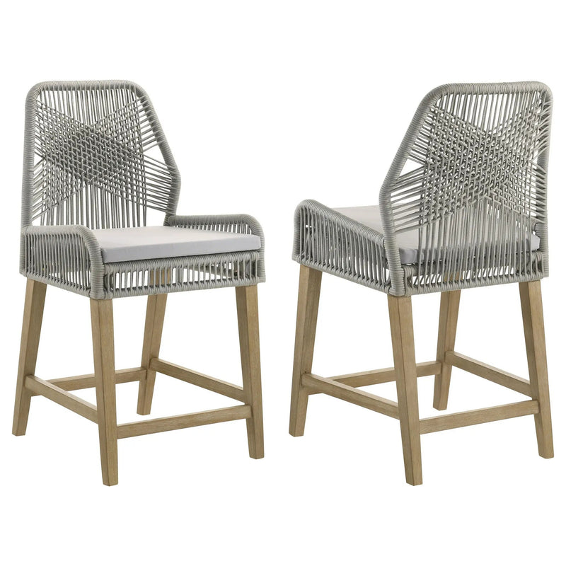 Counter Height Stools (Set of 2) - Gray - Rope by HouseOfZazla