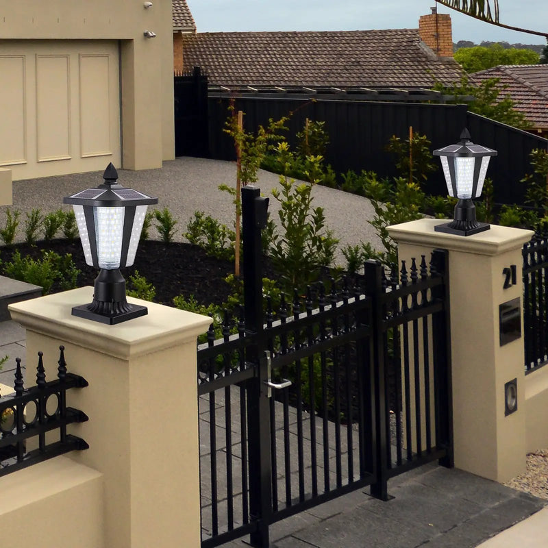 15' Solar Powered Outdoor Lantern, Modern Garden Light with LED (2-Pack) by HouseOfZazla