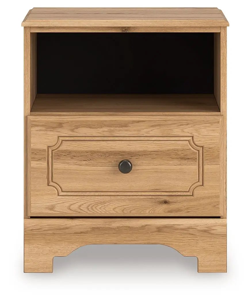 Aleaport - One Drawer Night Stand - Warm Brown by Unique Piece Furniture