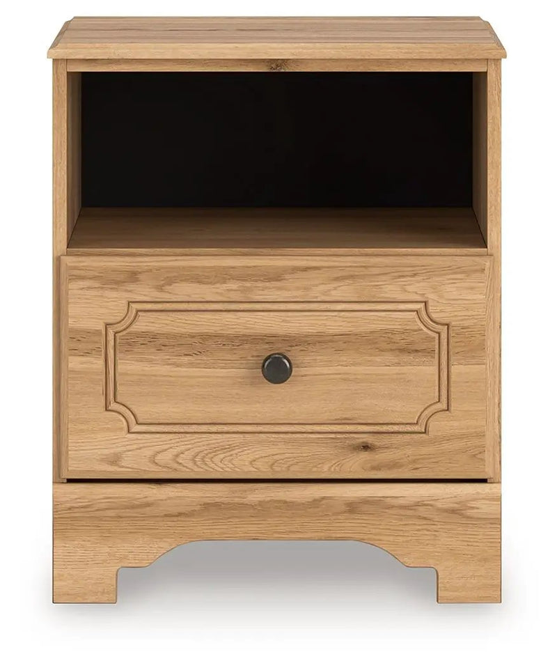 Aleaport - One Drawer Night Stand - Warm Brown by Unique Piece Furniture