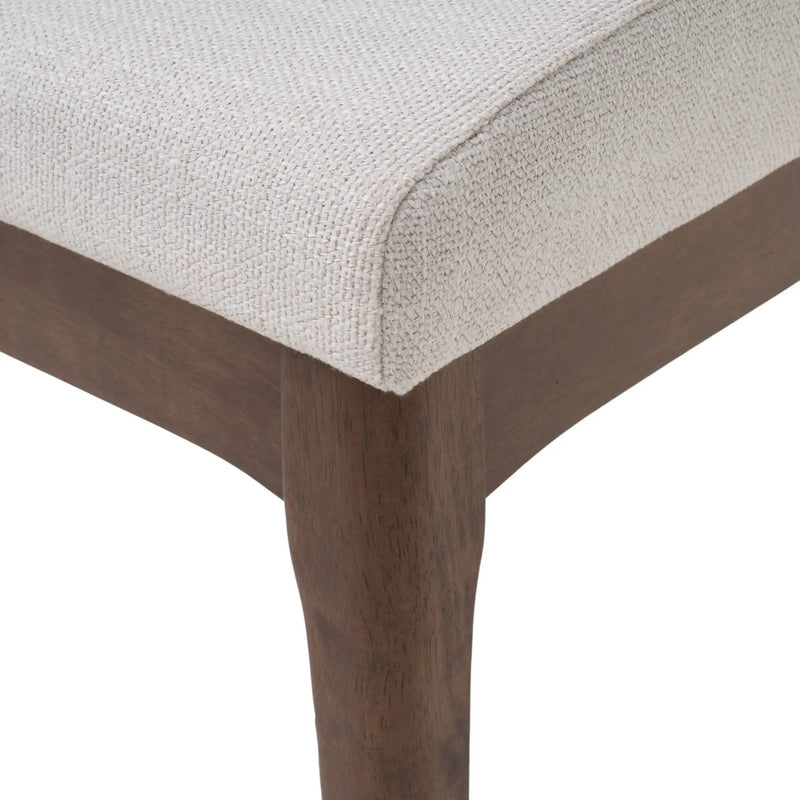 5 Piece Dining Set With Table And Upholstered Chairs - Light Beige / Walnut by HouseOfZazla