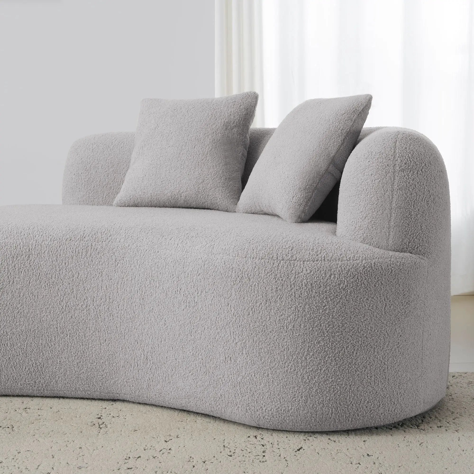 Curved 4 Seater Full Compression Sponge Sofa