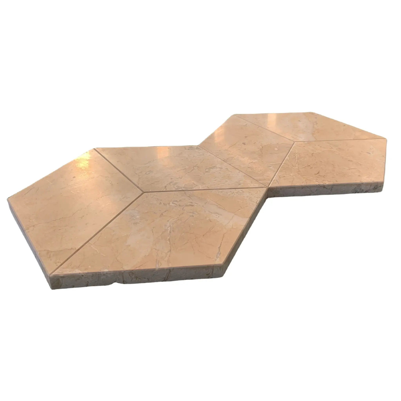 Hexagon Natural Marble Polished Tile For Wall And Floor (Set of 12) by HouseOfZazla