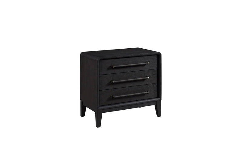 3 Drawer Nightstand With USB - Black by Unique Piece Furniture