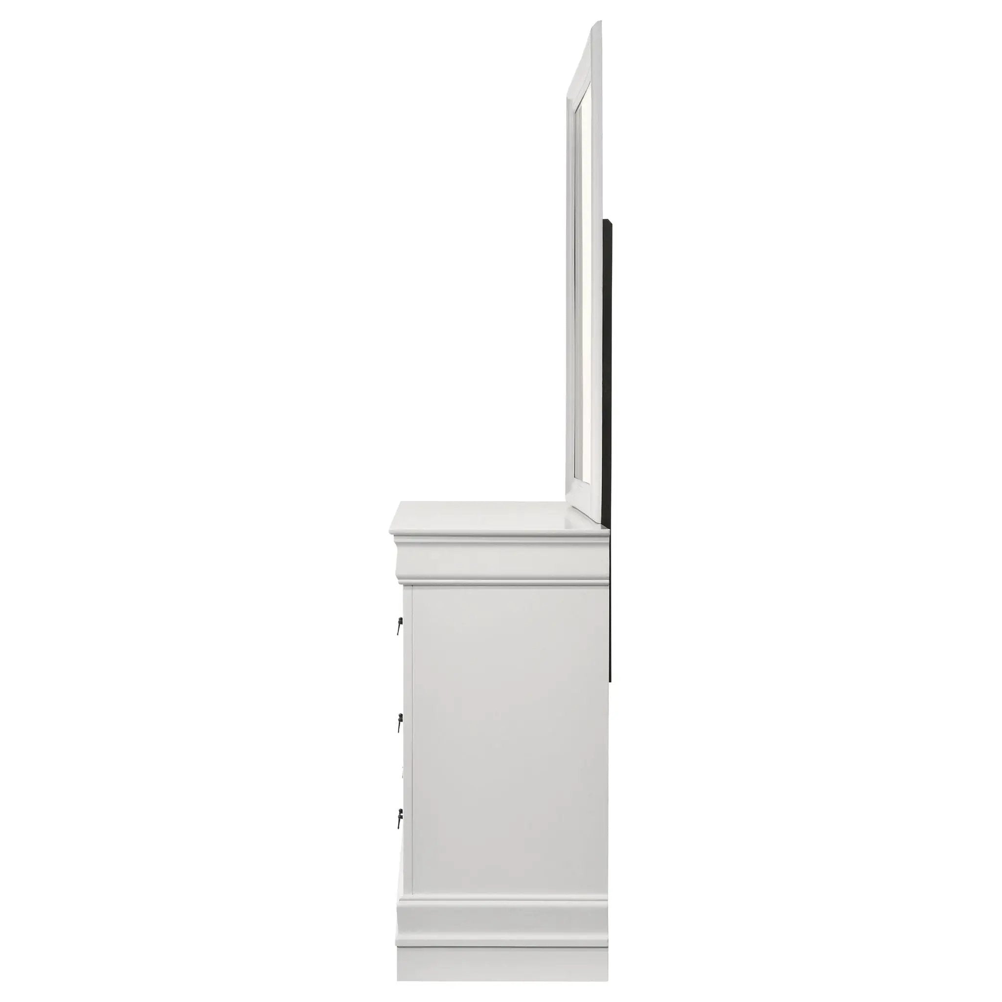 Louis Philippe 6-drawer Dresser and Mirror White by Unique Piece Furniture