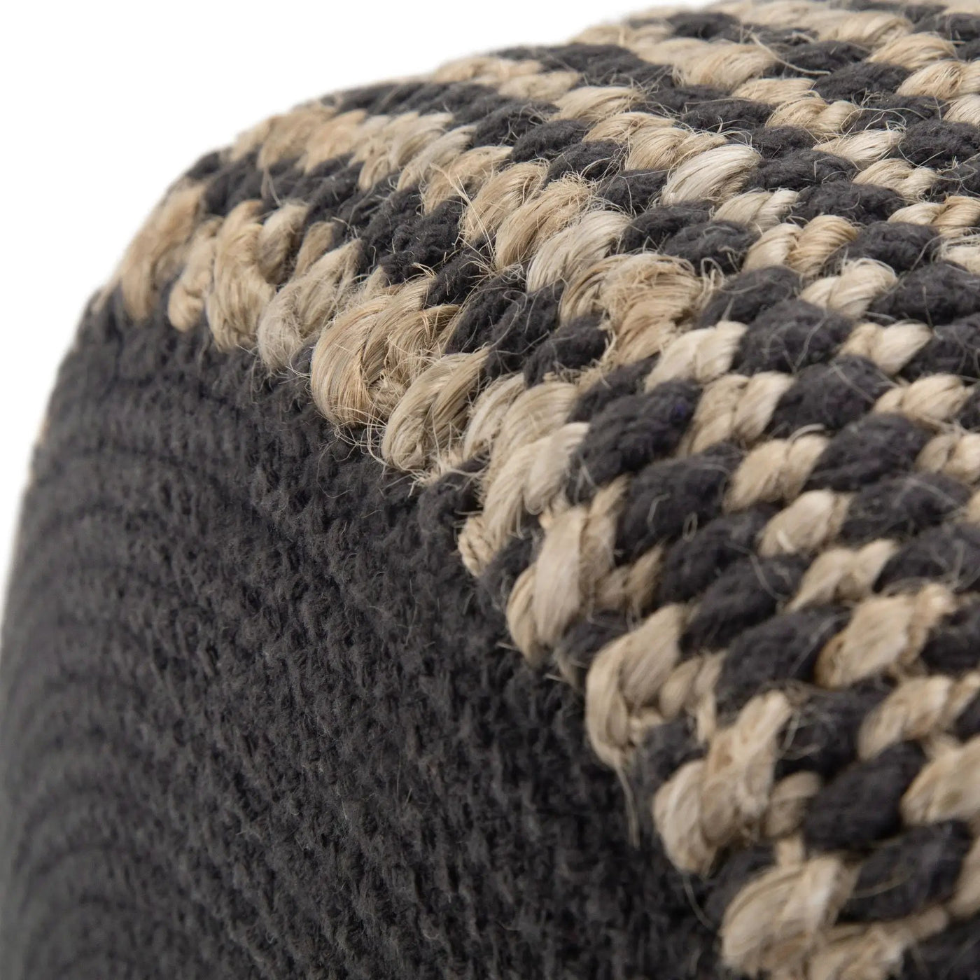 Larissa - Handcrafted Round Braided Pouf by Unique Piece Furniture