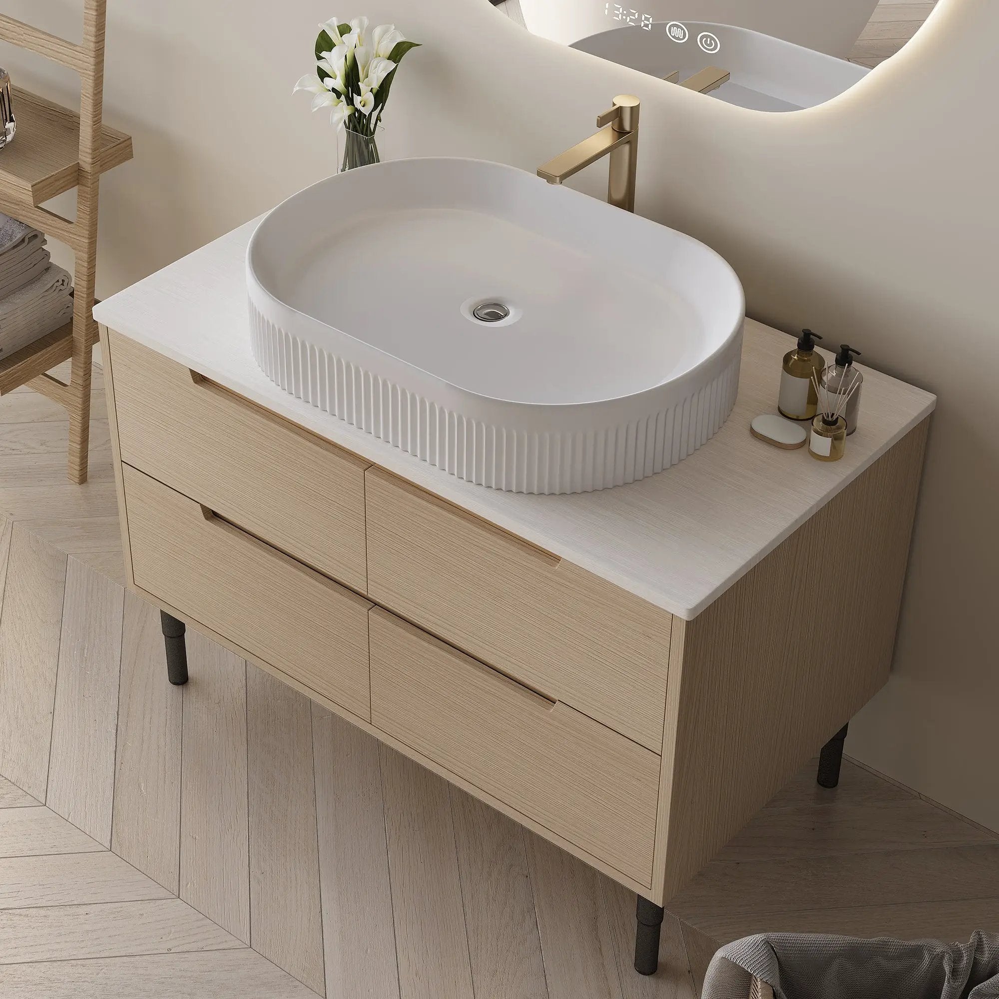 36 Inch Bathroom Vanity with Ceramic Sink by HouseOfZazla
