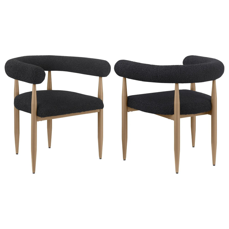 Crofton - Upholstered Dining Arm Chair (Set of 2) - Black by HouseOfZazla
