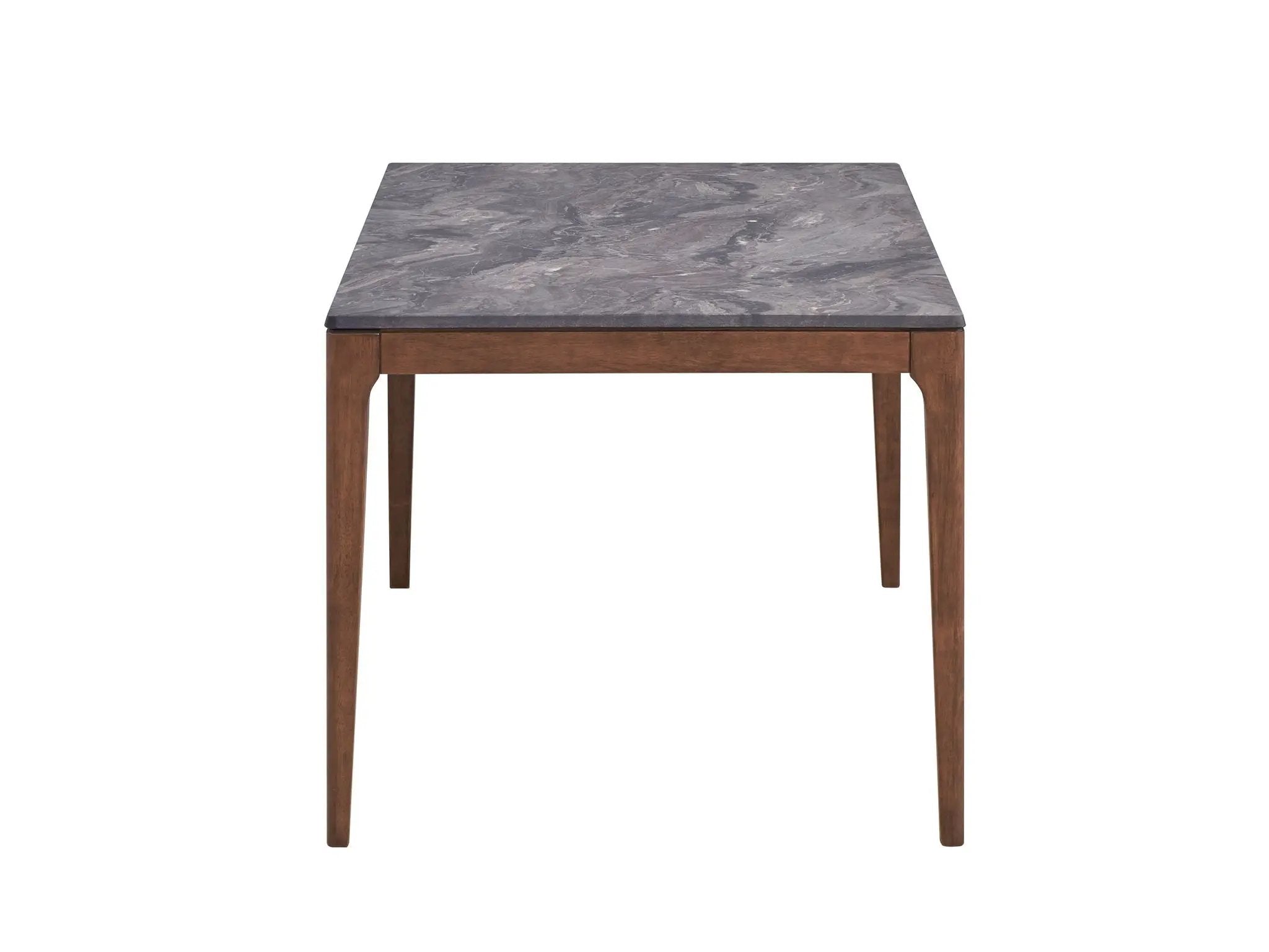 Bevis Engineered Stone Top Dining Table - Walnut by HouseOfZazla