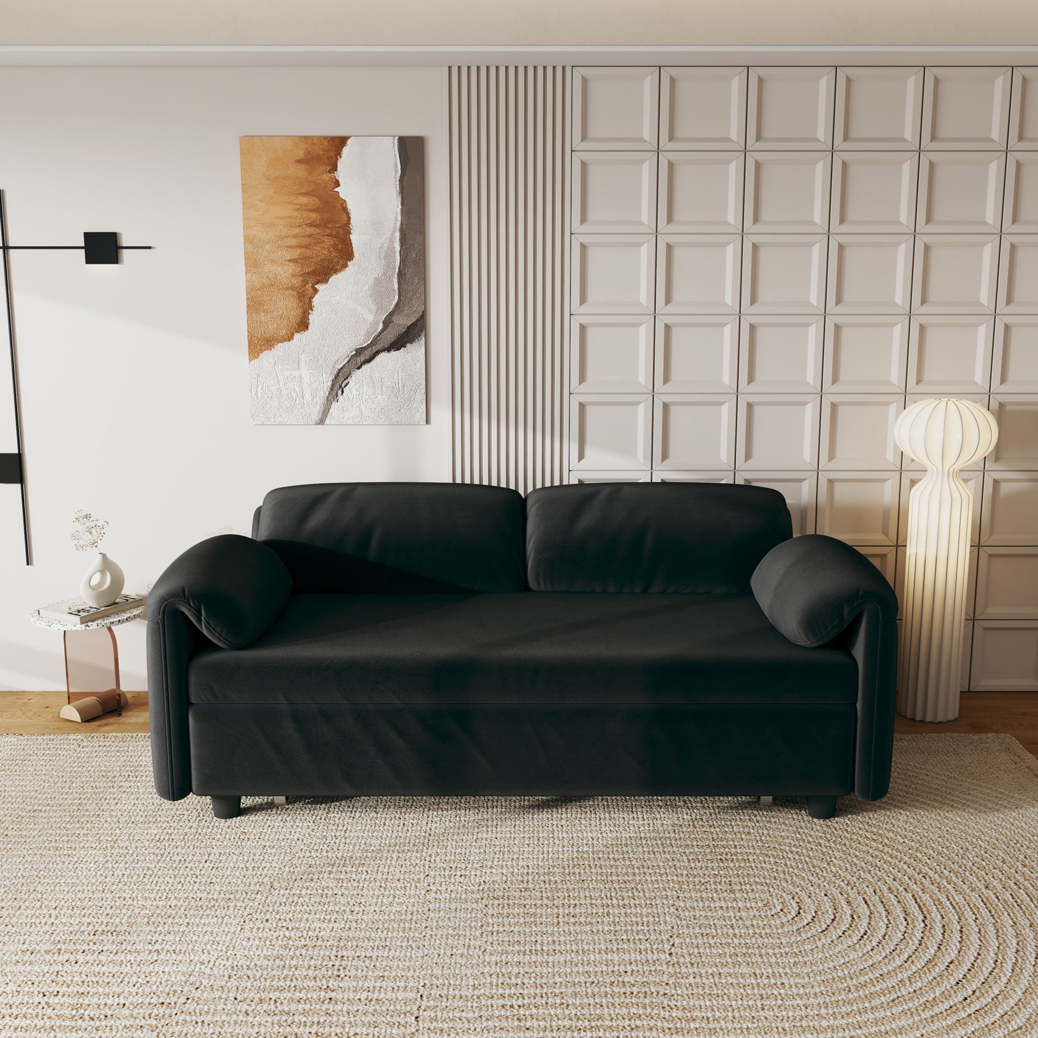 Sofa, Dual Purpose Lounge With Retractable Queen Size Bed by HouseOfZazla