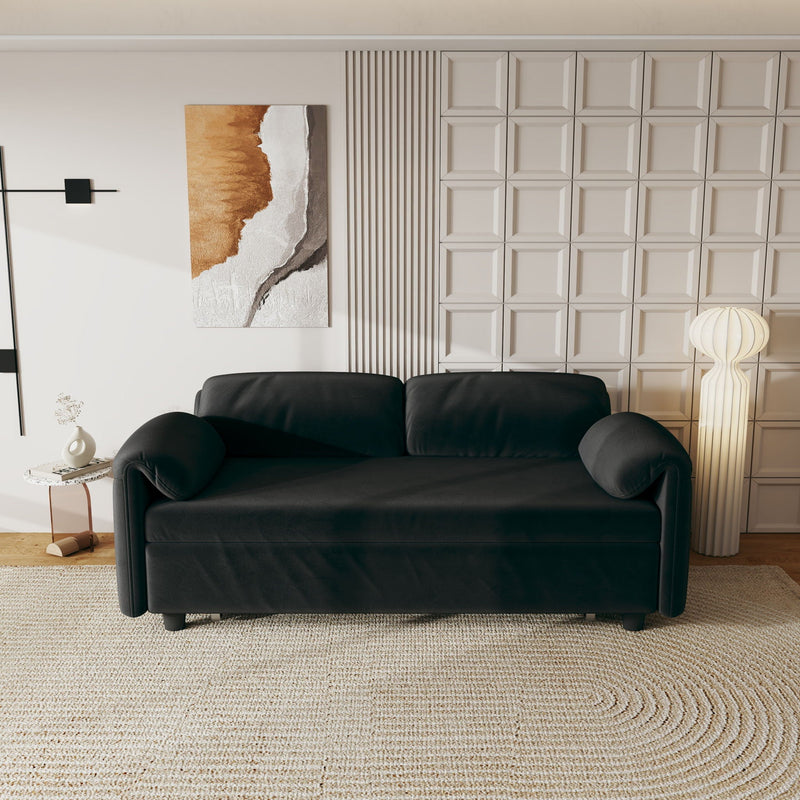 Sofa, Dual Purpose Lounge With Retractable Queen Size Bed by HouseOfZazla