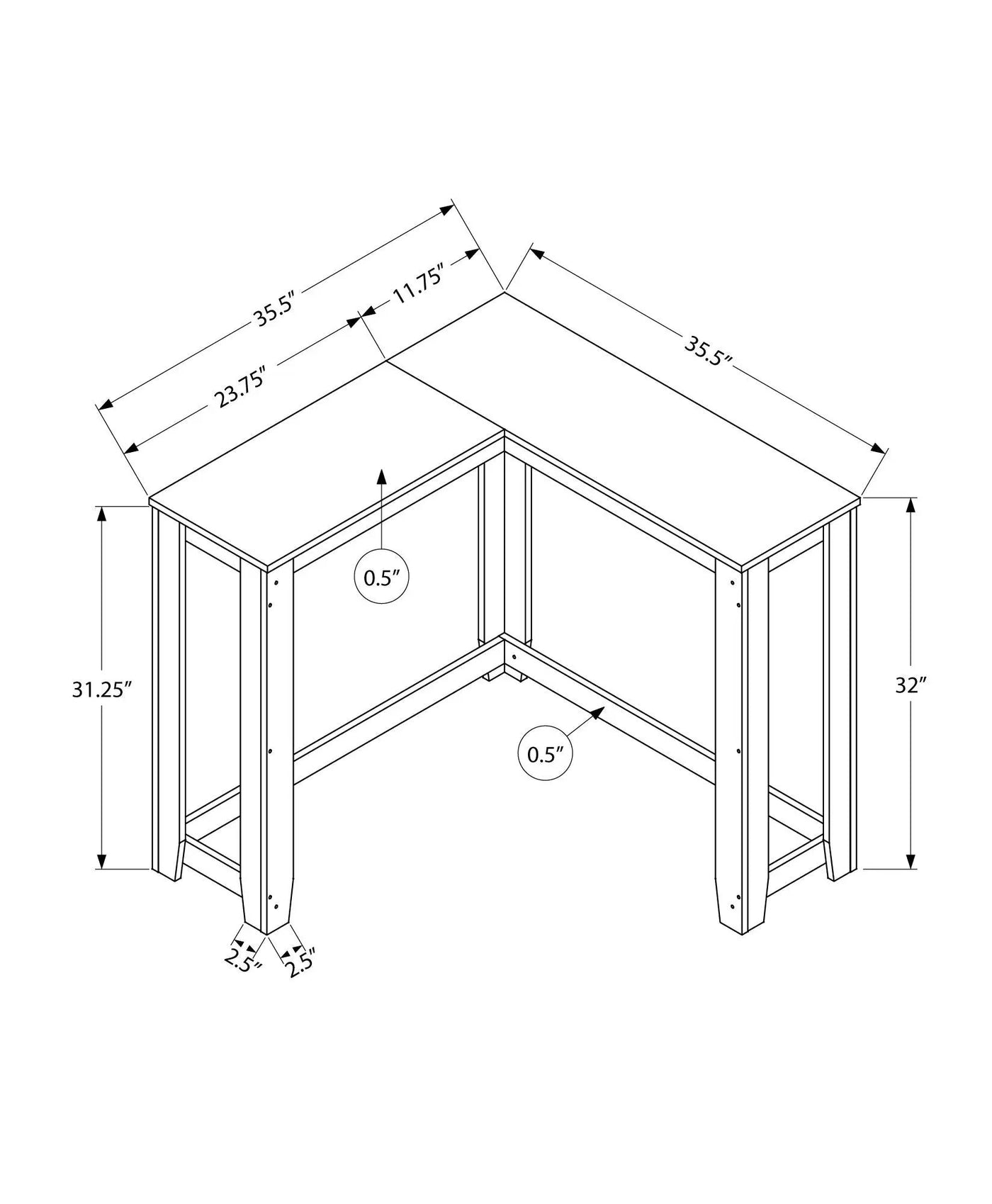 Corner Accent Console Table For Entryway, Unique Design Contemporary & Modern by Unique Piece Furniture