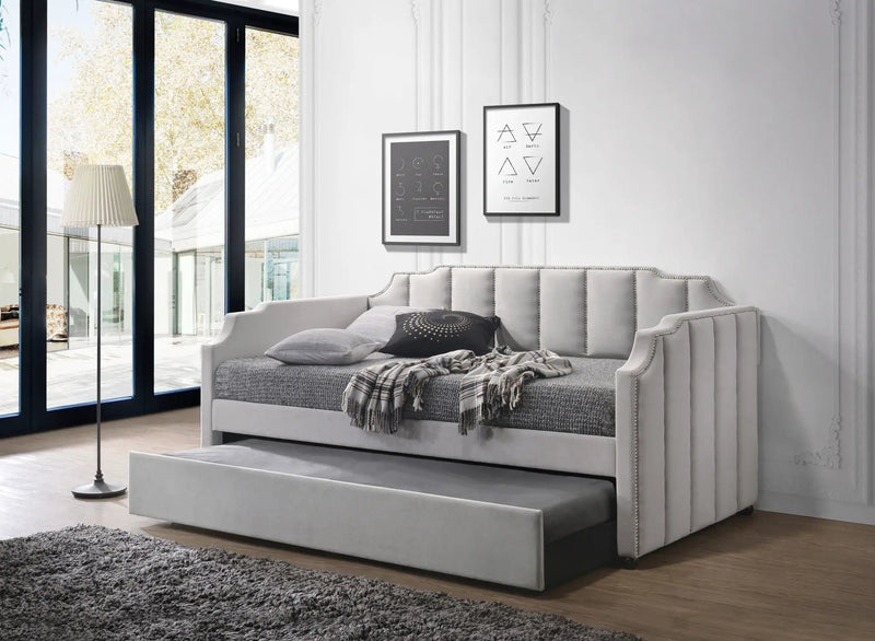 Peridot Twin Daybed With Trundle - Dove Gray by HouseOfZazla