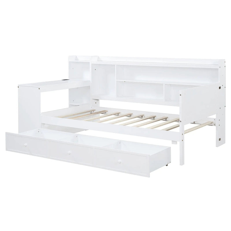 Daybed With 3 Drawers USB Ports And Desk by HouseOfZazla