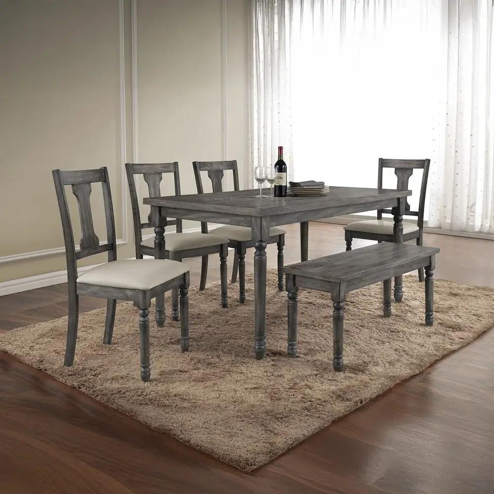 Wallace - Bench - Weathered Gray by Unique Piece Furniture