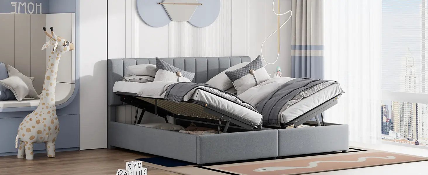 Upholstered Platform Bed With A Hydraulic Storage System by HouseOfZazla