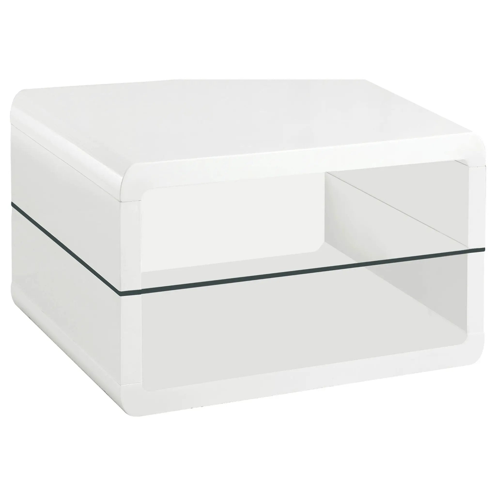 Elana 2-piece Coffee and End Table Set White High Gloss by Unique Piece Furniture