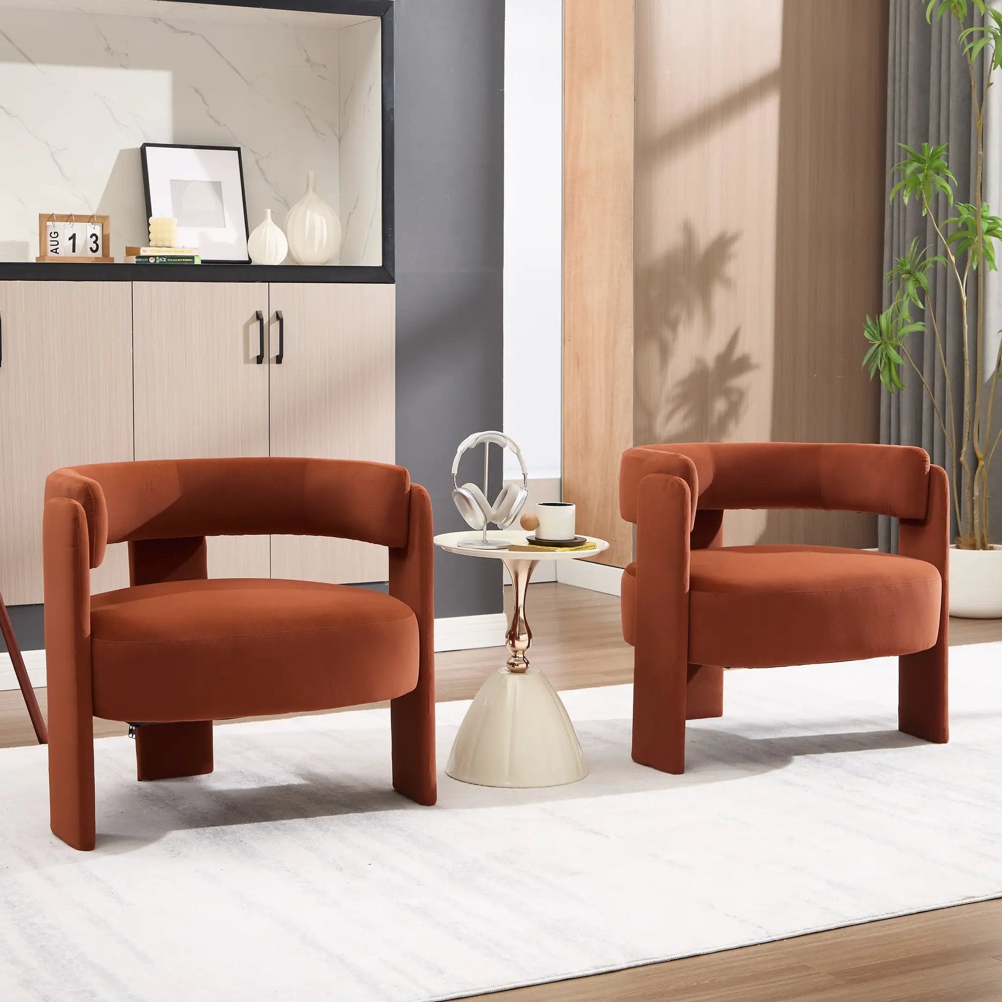Accent Chair for Living Room, Velvet Comfy Single Sofa Chair by HouseOfZazla