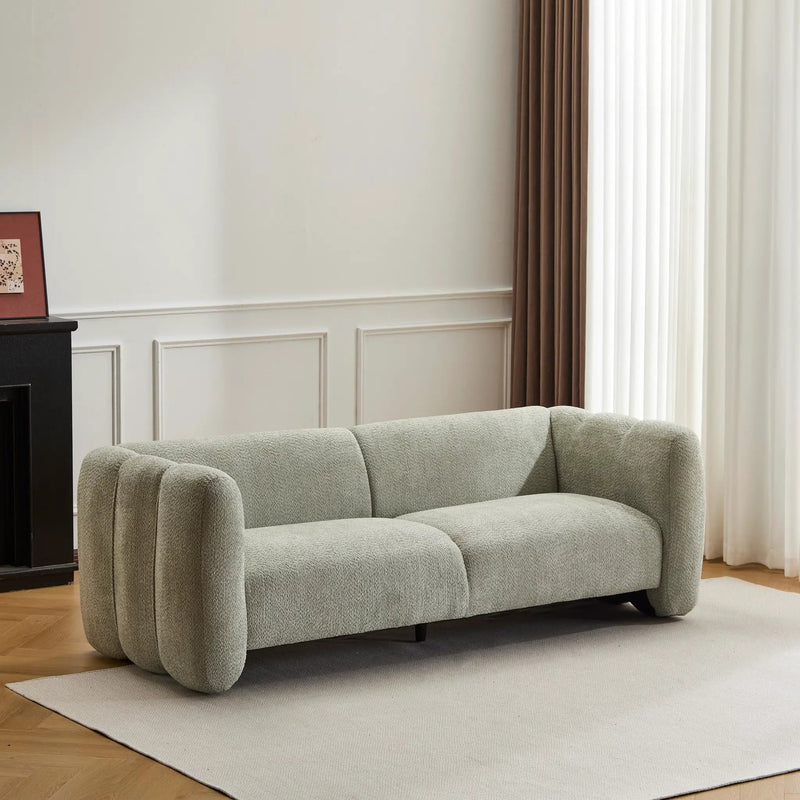 Tonson 83" 3-Seater Boucle Sofa with Wave Design by HouseOfZazla