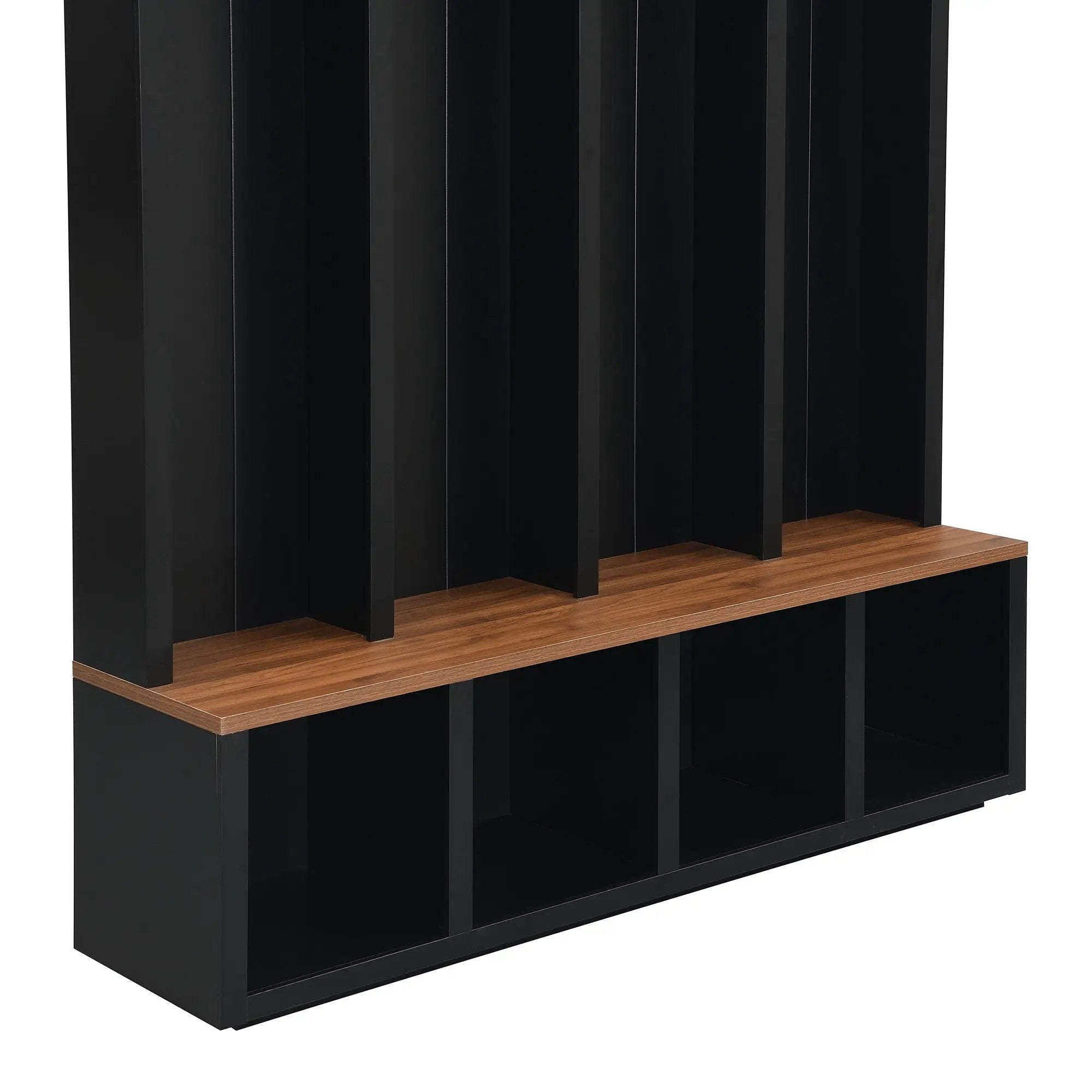 Entryway Hall Tree With Bench, 4 Hooks & Open Storage Space by HouseOfZazla
