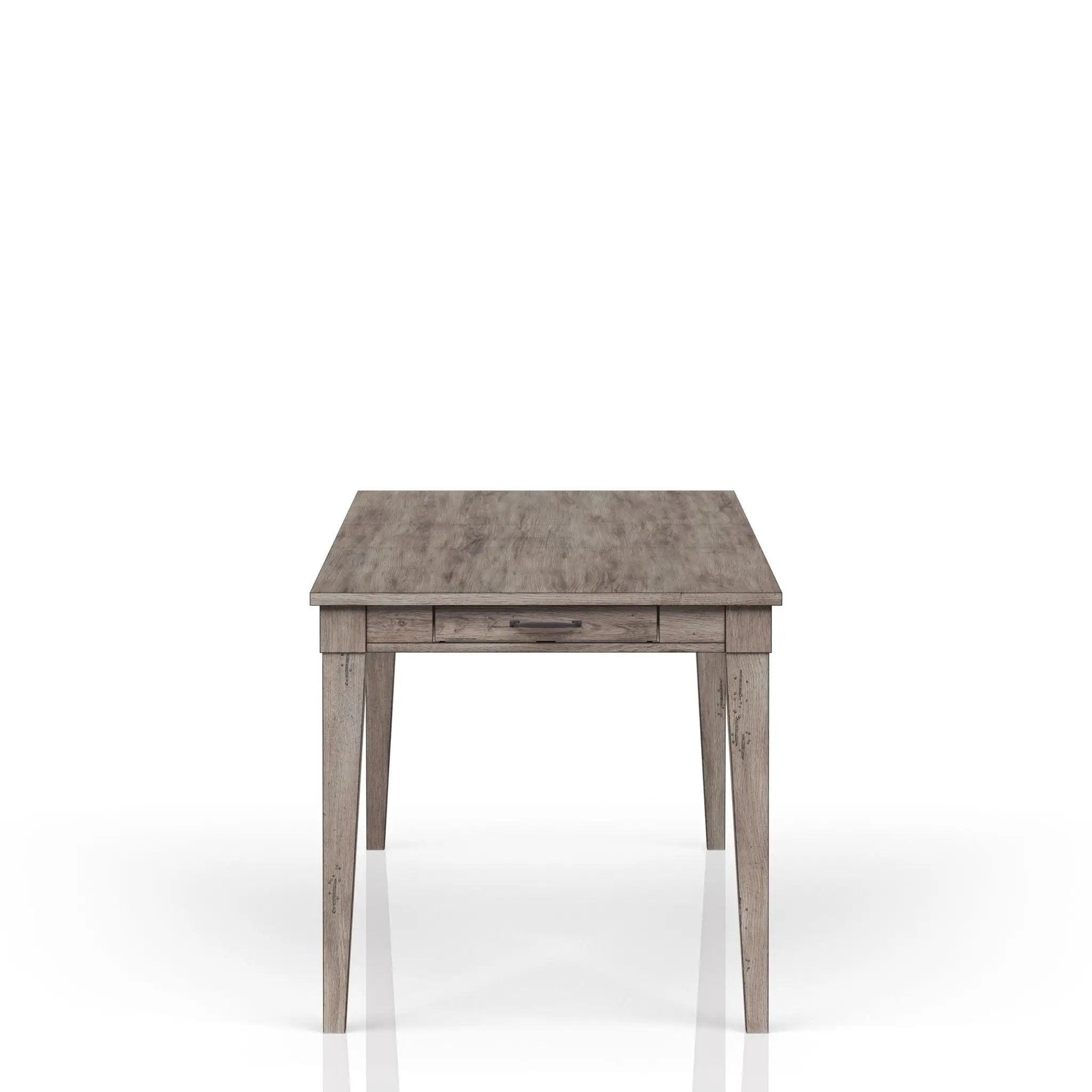 Rustic Dining Table 2 Storage Drawers And Leaf - Gray