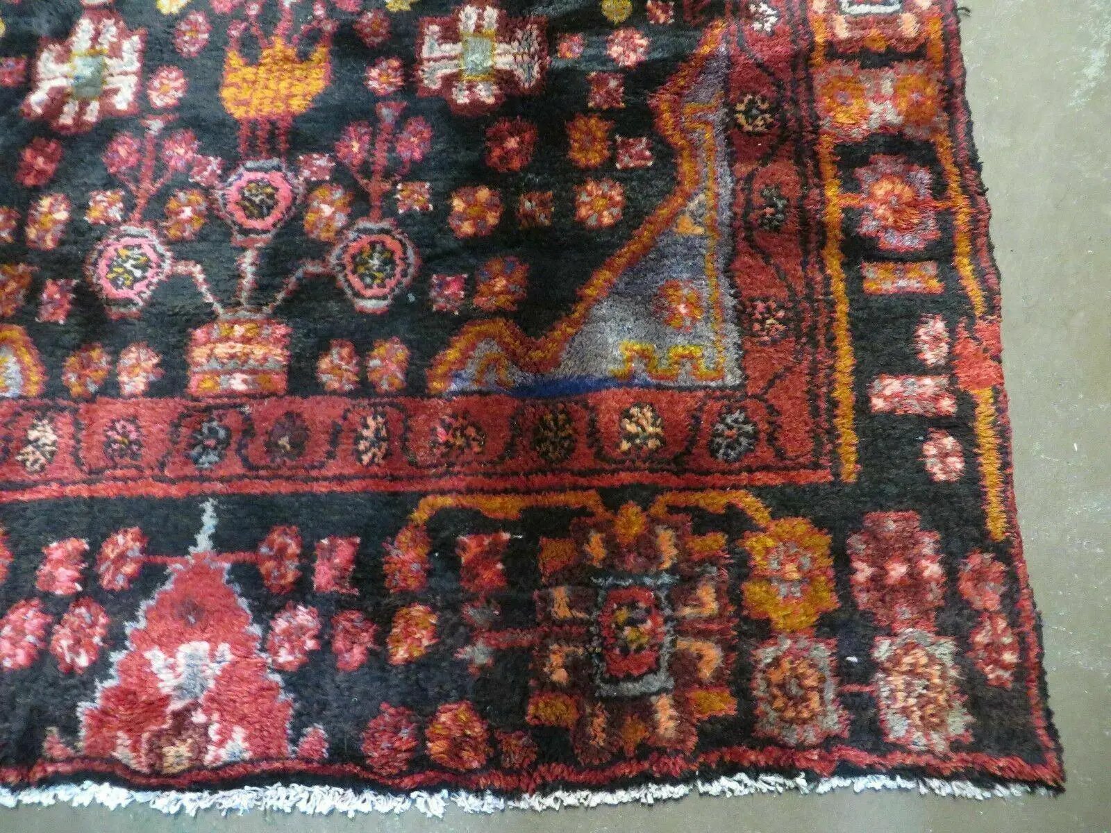 4' X 10' Antique Handmade Tribal Turkish Oriental Floral Wool Rug Organic Nice by Jewel Rugs