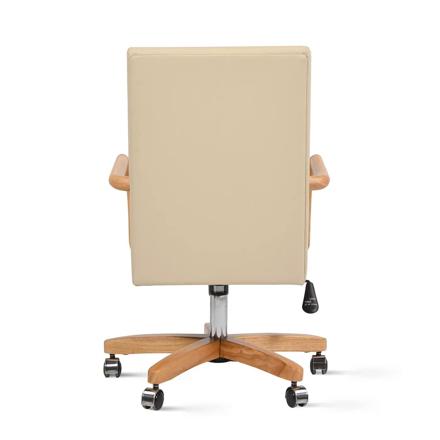 Dumont - Modern Farmhouse High Back Executive Home Office Chair - Neutral Cream Beige / Natural by HouseOfZazla