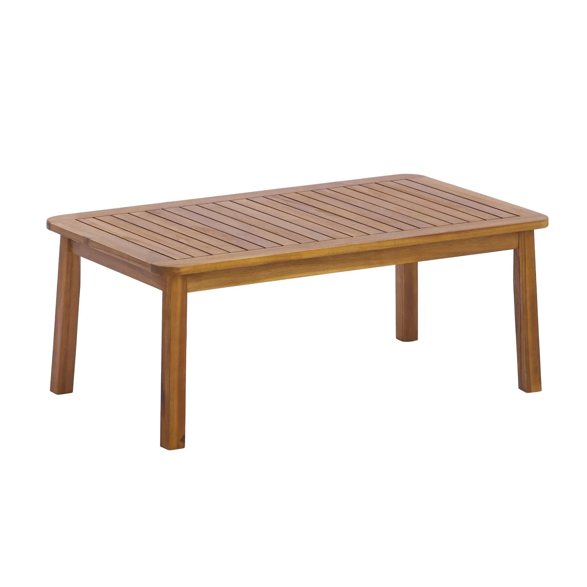 2-Pieces Outdoor Sofa Set with Cushions Teak Acacia Wood by HouseOfZazla
