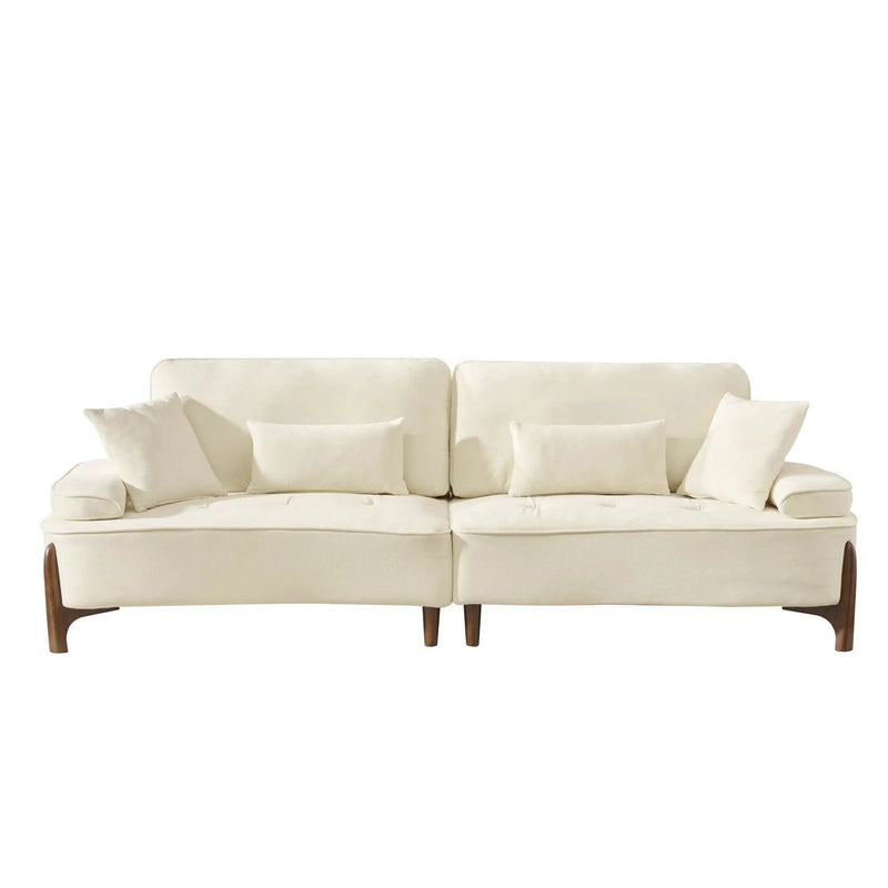 Comfortable Deep Seated Sofa With Pillows by HouseOfZazla