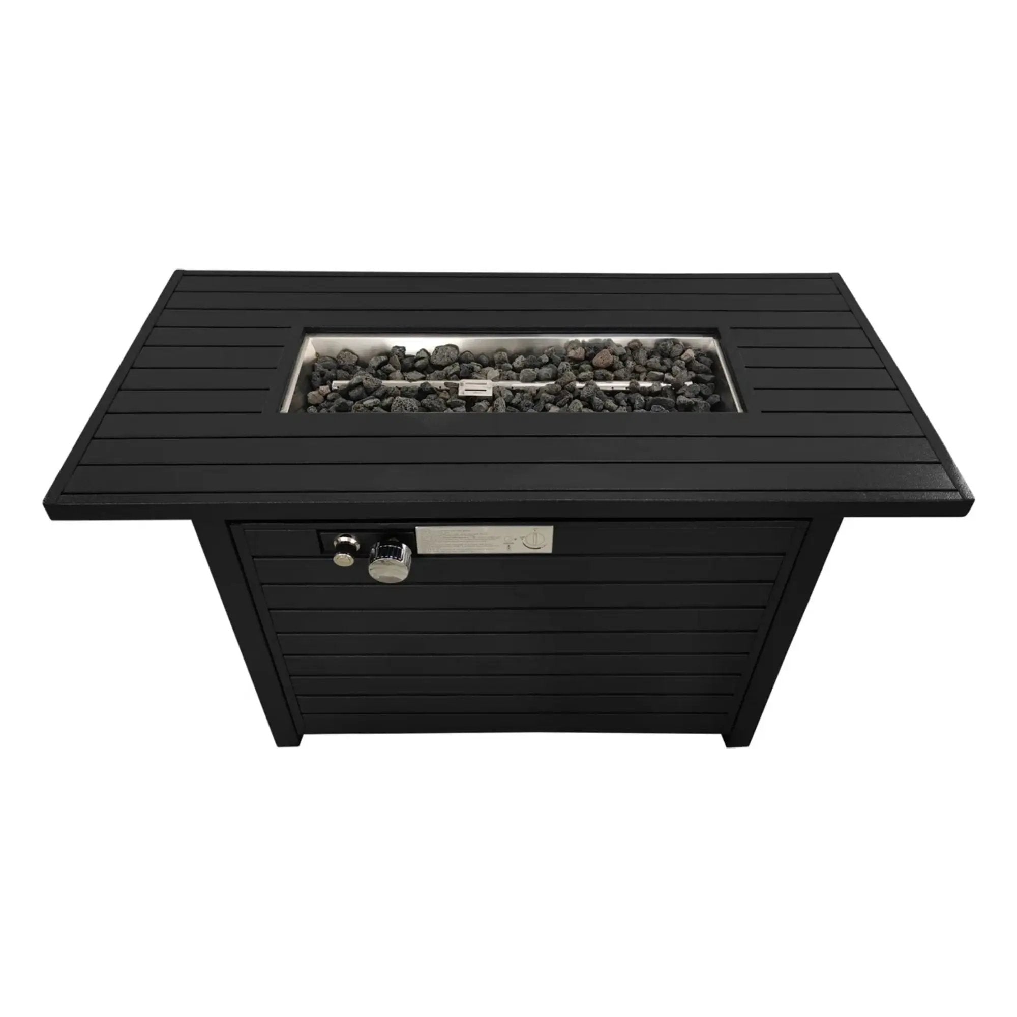 Outdoor Fire Pit Table & Lid - Black by HouseOfZazla