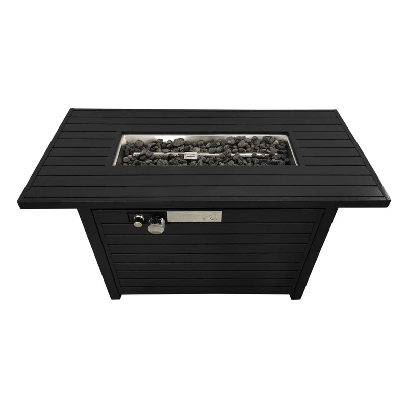 Outdoor Fire Pit Table & Lid - Black by HouseOfZazla