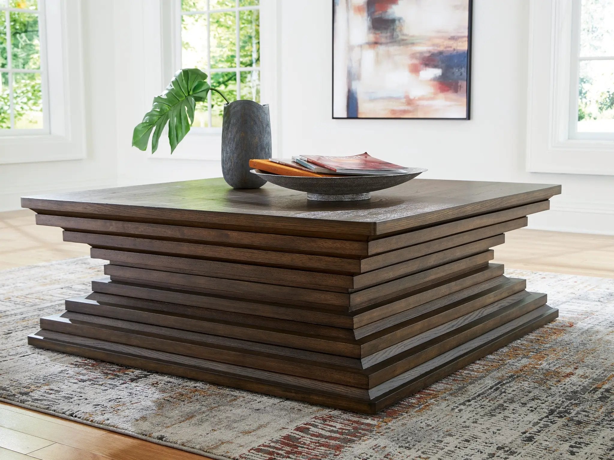 Hannodream - Square Cocktail Table - Warm Brown by Unique Piece Furniture