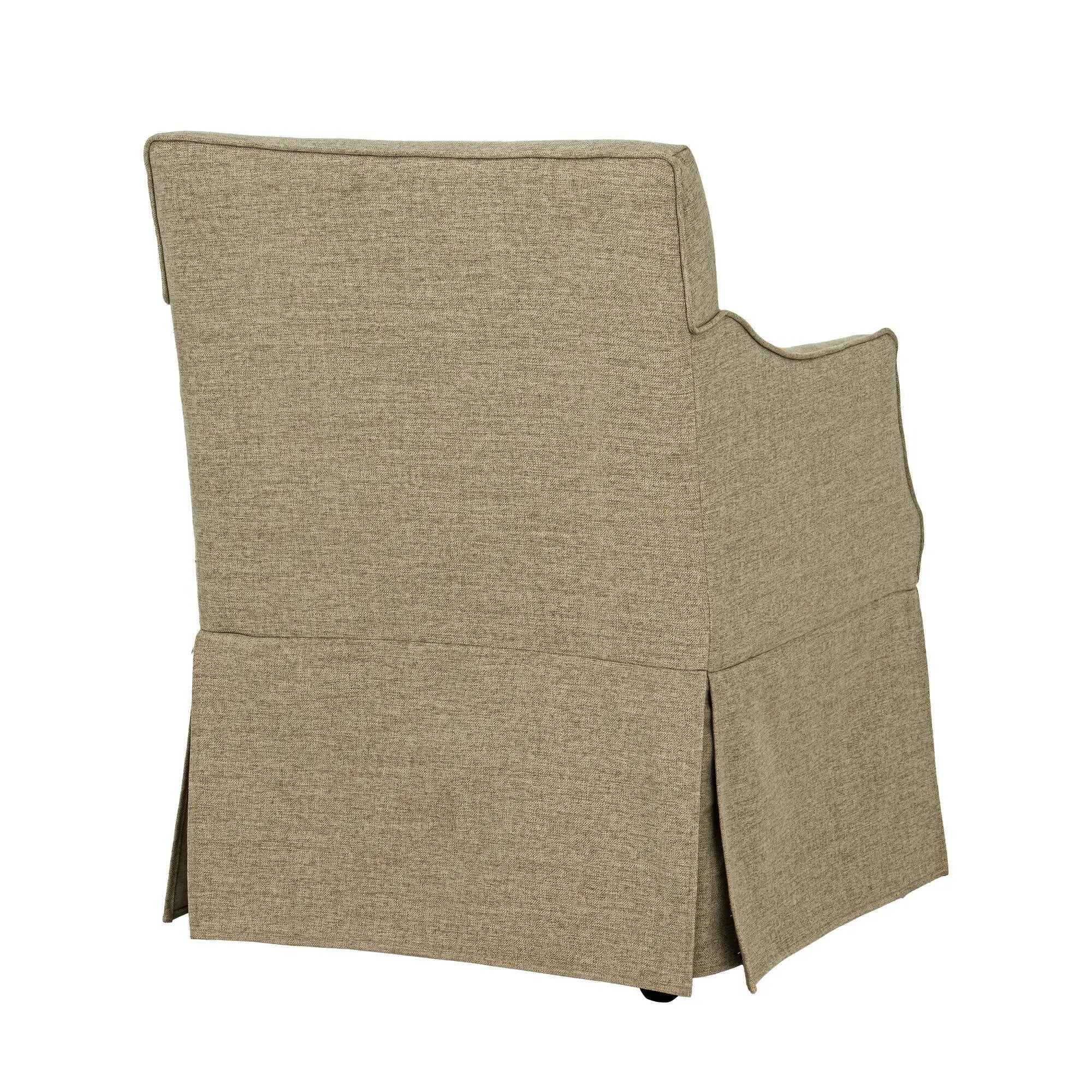 London - Upholstered Skirted Dining Arm Chair by HouseOfZazla